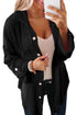 Roll Tab Sleeve Ribbed Cording Shacket